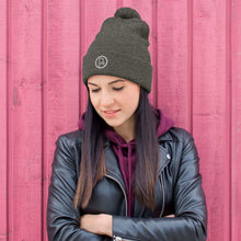 Orange Easel Logo — Pom-Pom Beanie